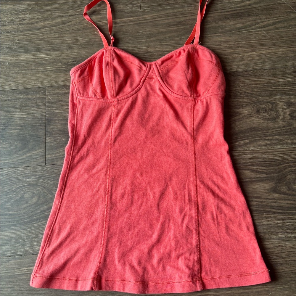 Vintage coral 90s sexy corset like comfy tank